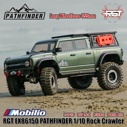 RGT EX86150 PATHFINDER 1/10 Jarak Sumbu Roda Panjang 355mm RC Adventure Crawler RTR