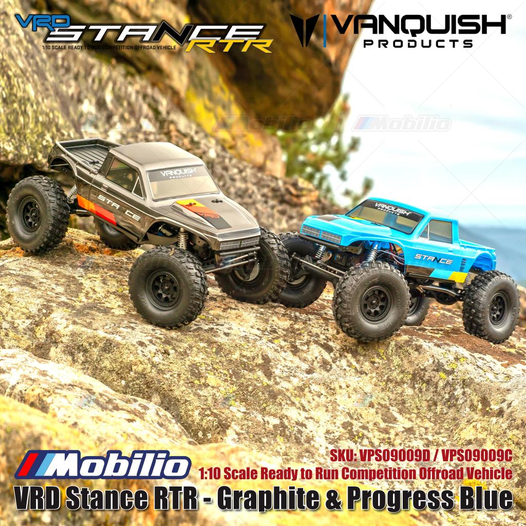Vanquish Products VRD Stance RTR - Graphite VPS09009D & Progress Blue VPS09009C Kendaraan Offroad Kompetisi Siap Jalan Skala 1:10