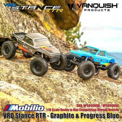 Vanquish Products VRD Stance RTR - Graphite VPS09009D & Progress Blue VPS09009C Kendaraan Offroad Kompetisi Siap Jalan Skala 1:10
