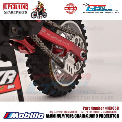 GPM Part #MX058 Aluminum 7075 Chain Guard Protector #LOS264000 Losi 1/4 Promoto MX Motorcycle