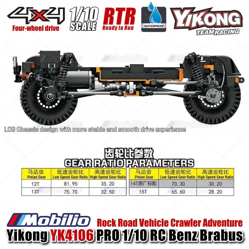 Yikong YK4106 PRO 1/10 RC Rock Road Vehicle Crawler Adventure 2.4 Ghz RTR Remote Control