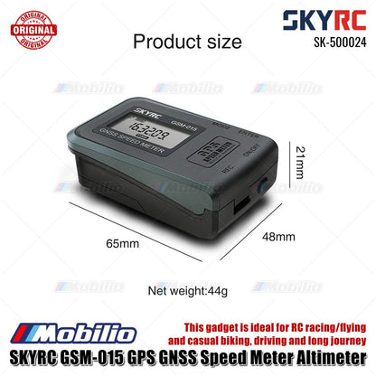 SKYRC #SK-500024 GSM-015 GPS GNSS Pengukur Kecepatan Altimeter Kecepatan Tertinggi Kecepatan Rata-Rata Ketinggian Maksimal