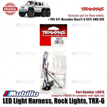 Traxxas Part #8897 LED Light Harness Rock Lights TRX-6 Requires 8026X for Complete Rock Light Set TRX6 Mercedes-Benz G 63 AMG 6X6