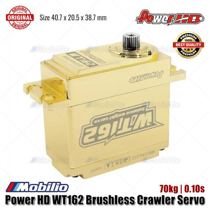 Power HD WT162 Brushless Crawler Servo 70kg | 0.10s Pure Brass Material Case Waterproof