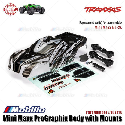 Traxxas Part #10711X Mini Maxx ProGraphix Body with Mounts RC Mini Maxx BL-2S