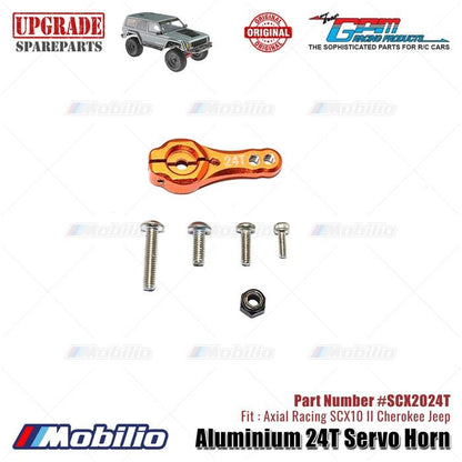 GPM Part #SCX2024T Aluminium 24T Servo Horn RC Upgrade Axial SCX10 II Crawler Adventure  Remote Control Control Remote Toy