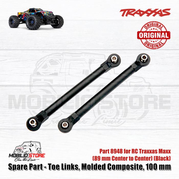 Traxxas Part #8948 Pair of 100 mm (89 mm center to center) black molded composite toe links for Maxx, Maxx Slash, Maxx Ultimate