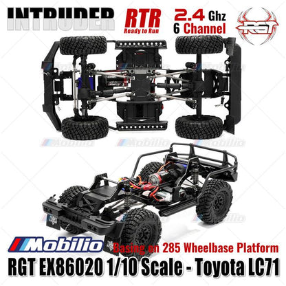 RGT EX86020 Intruder Toyota LC71 RTR Skala 1/10 2.4GHz 4WD RC Rock Crawler Petualangan 86020