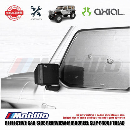 GPM Part #SCX3ZSP4 Metal Reflective Car Side Rearview Mirror for Axial SCX10 III Jeep Wrangler - 2 Pcs