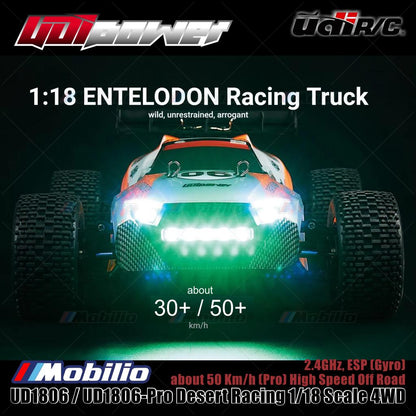 UDIR/C UD1806 / UD1806-Pro Desert Racing 1/18 Scale 4WD 2.4GHz ESP Gyro RC Car RTR