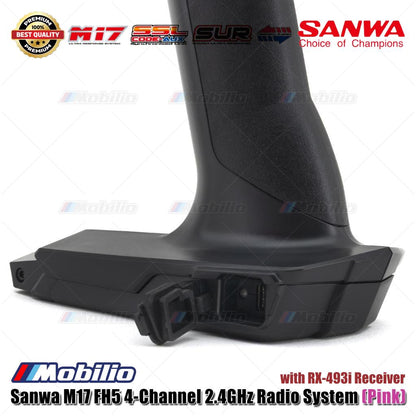 Sanwa Limited Edition M17 FH5 4-Channel 2.4GHz Radio System (Pink) with RX-493i Receiver