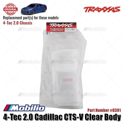 Traxxas Part #8391 Cadillac CTS-V Clear Body RC 4-Tec 2.0 Chassis