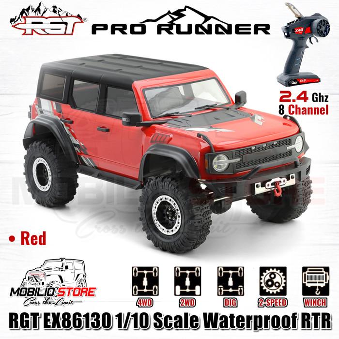 RGT EX86130 Pro Runner 1/10 Skala Tahan Air RTR 2.4GHz Mobil RC Crawler Kontrol Jarak Jauh