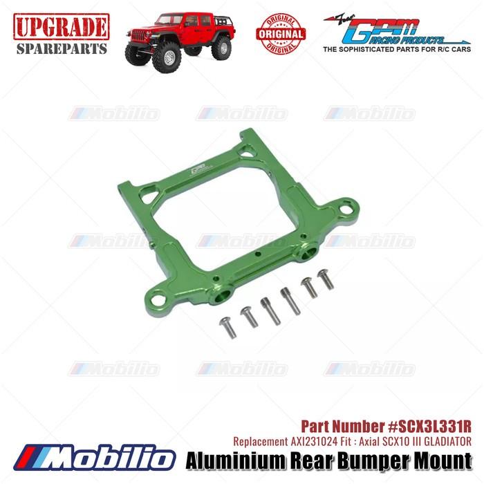 GPM Part #SCX3L331R Aluminium Rear Bumper Mount Upgrade RC Axial SCX10 III Jeep Gladiator  Remote Control Toy