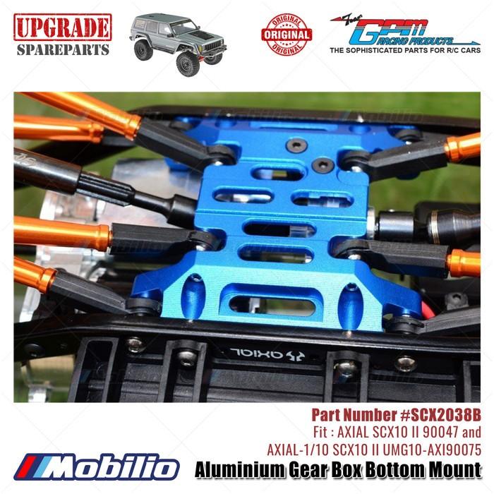 GPM Part #SCX2038B Aluminium Gear Box Bottom Mount AX31379 Skid Plate RC Upgrade Axial SCX10 II Crawler Adventure