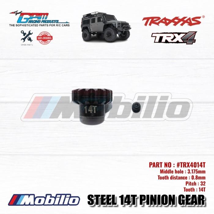 GPM Part Steel Pinion Gear 32P 9/10/11/12/14T Stronger and Durable for Traxxas TRX-4 TRX-6 1/10 Scale