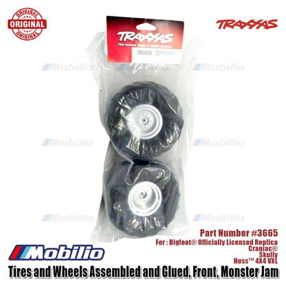 Traxxas Part #3665 Tires & Wheels Assembled Glued Terra Groove Dual Profile RC Bigfoot Hoss Stampede Monster Truck