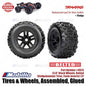 Traxxas Part #9573 Tires & Wheels Assembled Glued Belted Sledgehammer with Foam Inserts (2) RC Sledge 1/8 Scale Off-Road