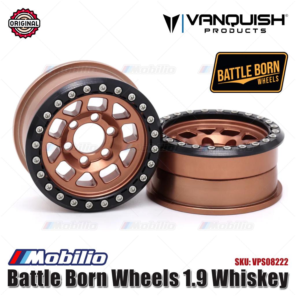 Vanquish Products 1.9 Aluminum Battle Born Wheels Whiskey Beadlock Wheels #VPS08221 #VPS08222