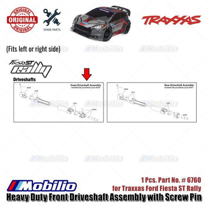 Traxxas Part #6760 Front Driveshaft Assembly for RC Ford Fiesta Rally