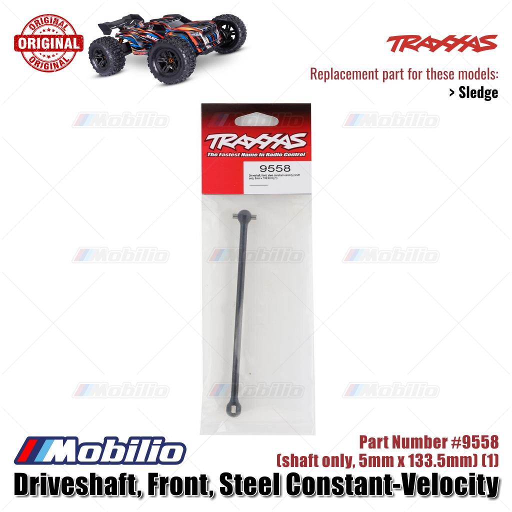 Traxxas Part #9558 Front Driveshaft Steel Constant-Velocity Shaft Only 5mm x 133.5mm RC Sledge 1/8 Scale Off-Road