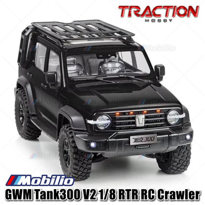 Traction Hobby TANK 300 V2 Skala 1/8 4WD TANK300 V2 Mobil RC Petualangan Crawler RTR Kendali Jarak Jauh