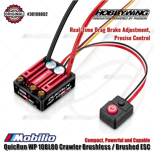 Hobbywing QuicRun WP 10BL80 Crawler Brushless / Brushed ESC Compact Powerful and Capable