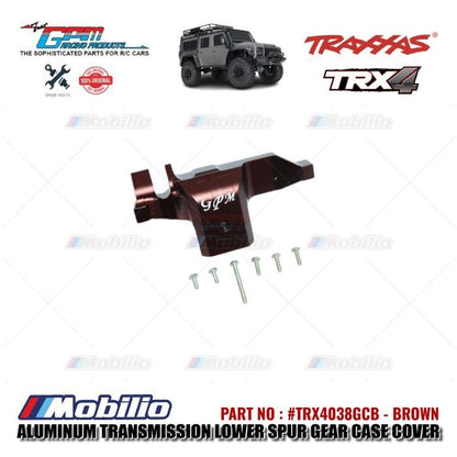 GPM Part #TRX4038GCB Aluminum Transmission Lower Spur Gear Case Cover Traxxas TRX-4 Trail Crawler
