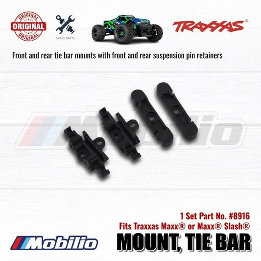 Traxxas Part #8916 Front and Rear Tie Bar Mounts with Suspension Pin Retainers for Maxx Slash
