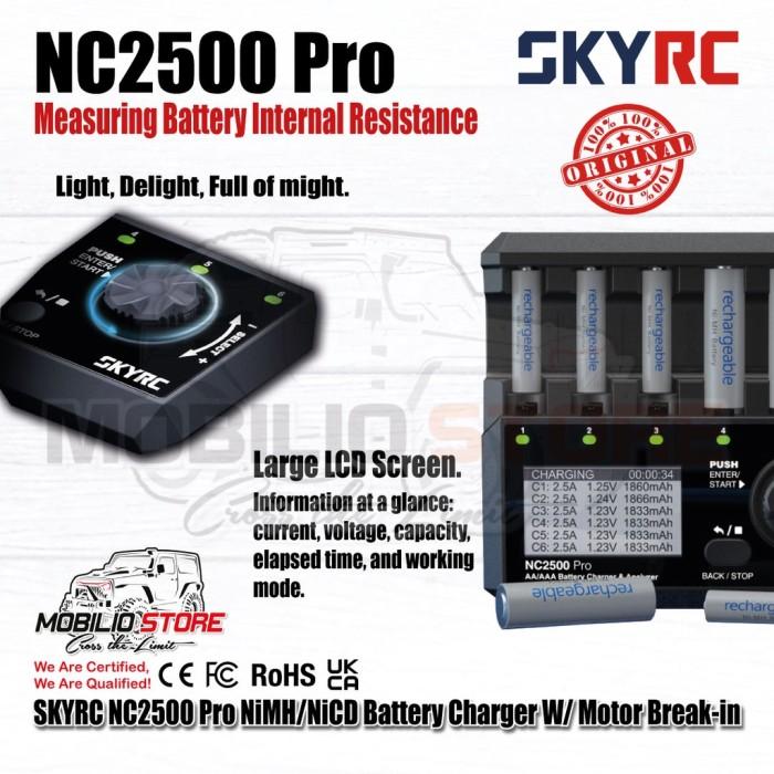 SKYRC NC2500 Pro Pengisi Daya Baterai NiMH NiCd w/Tamiya Dinamo Break-in