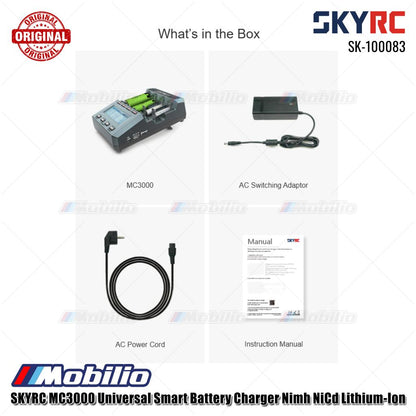 SKYRC #SK-100083 MC3000 Pengisi Daya Baterai Universal Cerdas Nimh NiCd Lithium-Ion