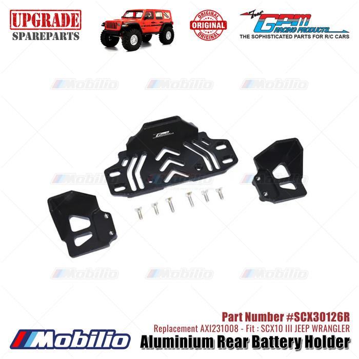 GPM Part #SCX30126R Aluminium Rear Battery Holder Upgrade Axial SCX10 III Jeep Wrangler AXI231008 Replacement