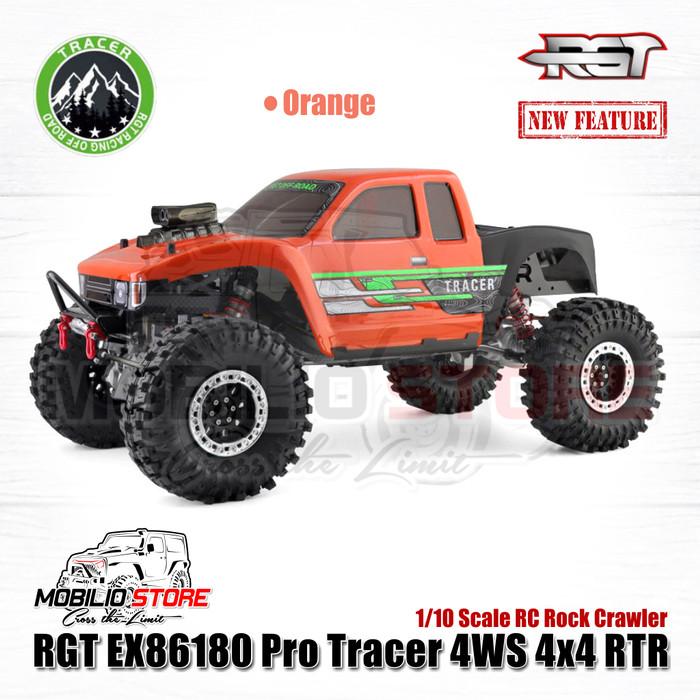 RGT EX86180 Pro Tracer 4WS 4x4 RTR 1/10 Skala RC Rock Crawler Off-Road Kendali Jarak Jauh