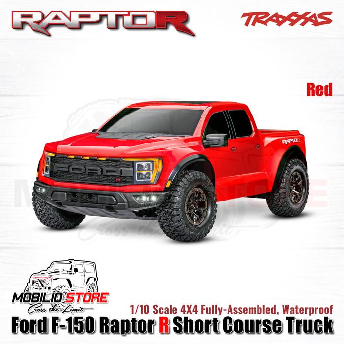 Traxxas 101076-4 Ford F-150 Raptor R Short Course Truck 1/10 Scale 4X4 VXL RTR dengan Velineon 3S Power dan TSM untuk Performa Maksimal - Control