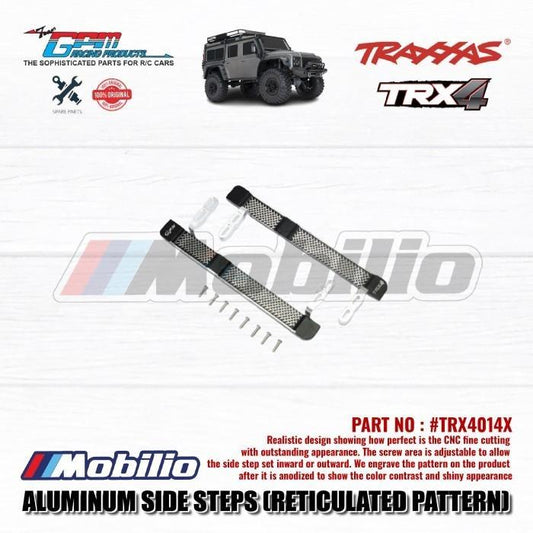 GPM Part #TRX4014X Aluminum Side Steps (Reticulated Pattern) for Traxxas TRX-4