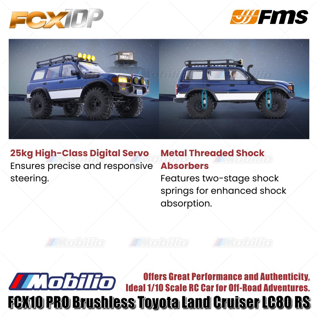 FMS FCX10 PRO Brushless Toyota Land Cruiser LC80 RS RC Crawler Adventure RTR