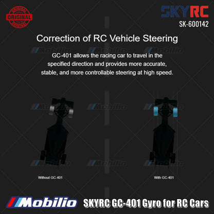 SKYRC #SK-600142 Gyro GC-401 untuk Kemudi Mobil RC di Lintasan Balap Apa Pun