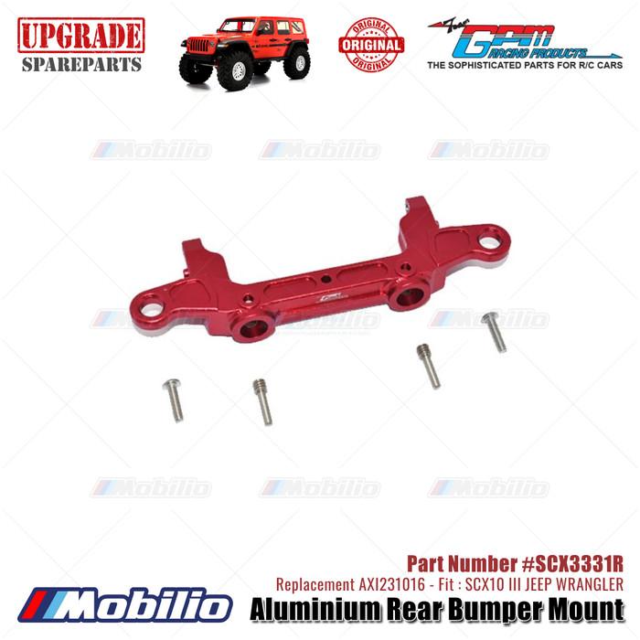 GPM Part #SCX3331R Aluminium Rear Bumper Mount Upgrade Axial SCX10 III Jeep Wrangler AXI231016 Replacement
