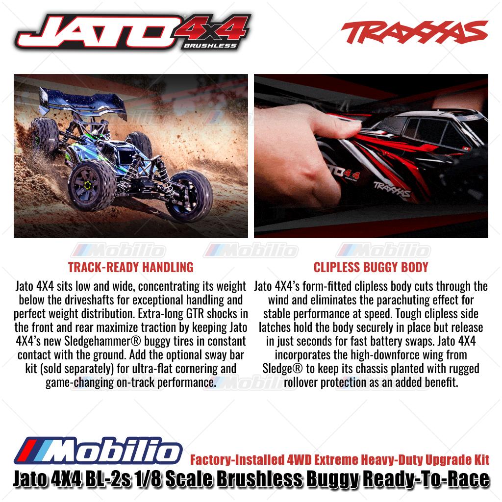 Traxxas 90154-4 Jato 4X4 BL-2s 1/8 Scale Brushless Buggy RTR Kit 4WD Upgrade Extreme Heavy-Duty Control Gear Remote