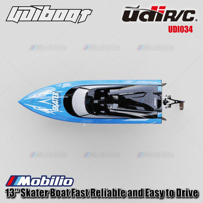 UDIR/C UDI034 13″ Skater Boat Fast Reliable and Easy to Drive Waterproof Self-Righting RC Kapal Perahu RTR