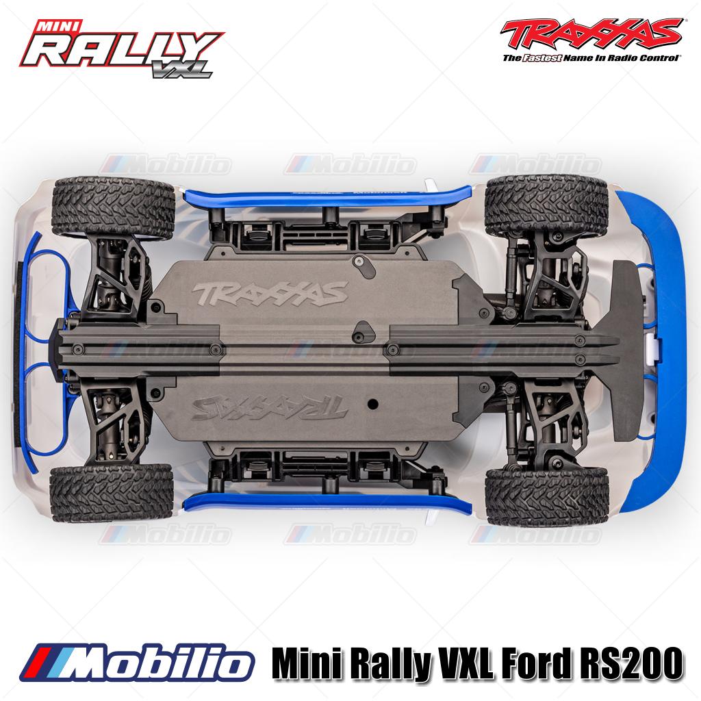 Traxxas 108046-1 Mini Rally VXL Ford RS200 Sistem Tenaga Brushless Bodi Tanpa Klip Rakitan Lengkap RTR dengan Sistem Radio TQi 2.4 GHz TSM