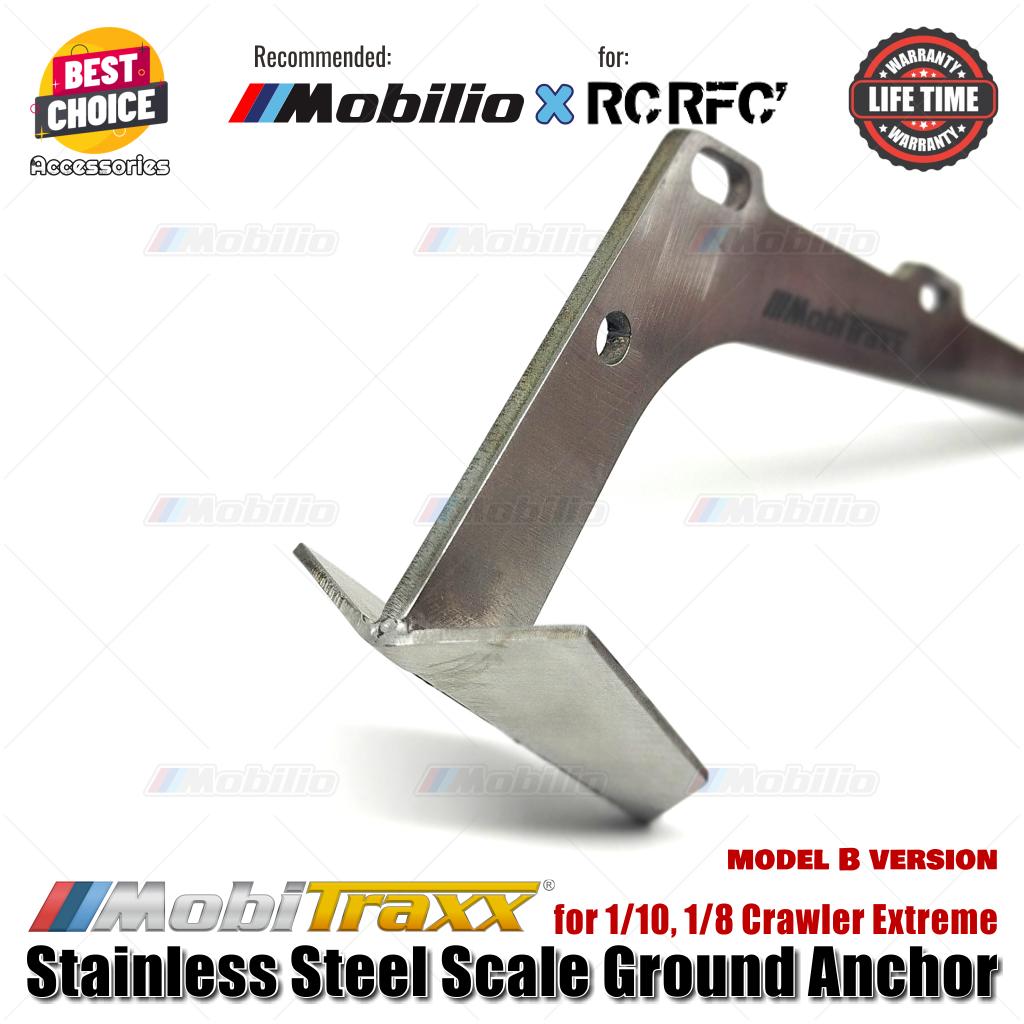 MobiTraxx Stainless Steel Scale Ground Anchor for 1/10 1/8 Crawler Extreme Recommended for RCRFC