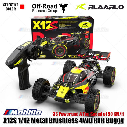 Rlaarlo X12S Buggy 1/12 Metal Brushless 4WD RTR 2.4GHz Mini High Speed ​​Remote Control