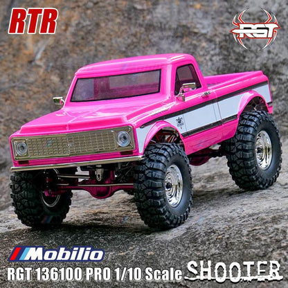 RGT 136100 PRO Shooter Mobil RC Crawler Petualangan Tanpa Sikat LCG FOC Skala 1/10