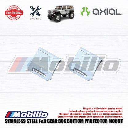 GPM Part #SCX3333X Stainless Steel Front Rear Gear Axles Bottom Protector Mount 2pcs Axial SCX10 III Wrangler