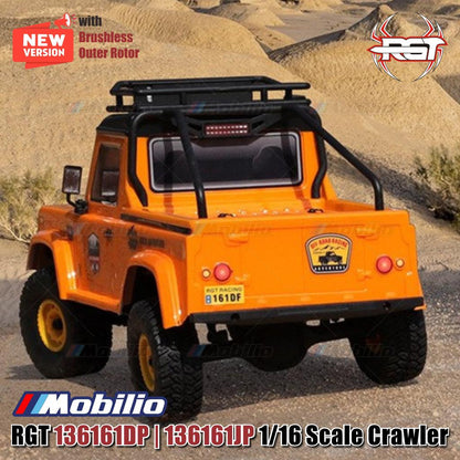RGT 136161DP | 136161JP RC Crawler Off-Road Adventure 1/16 Scale with Brushless System Outer Rotor Motor