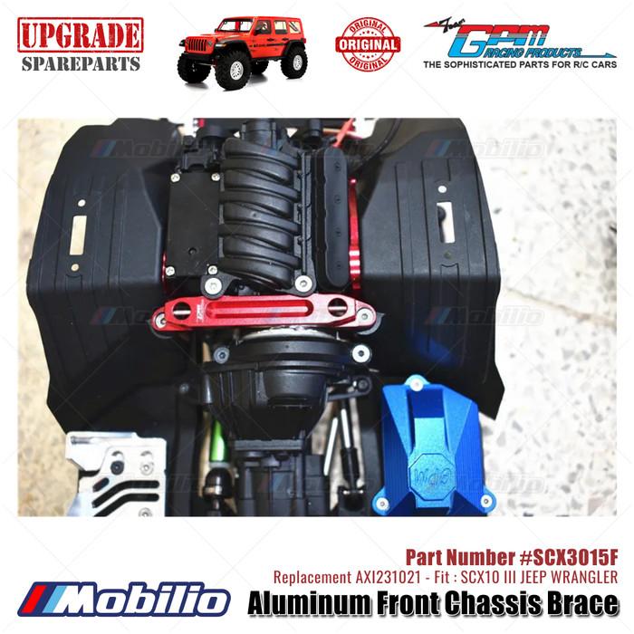 GPM Part #SCX3015F Aluminum Front Chassis Brace Upgrade Axial SCX10 III Jeep Wrangler AXI231021 Replacement