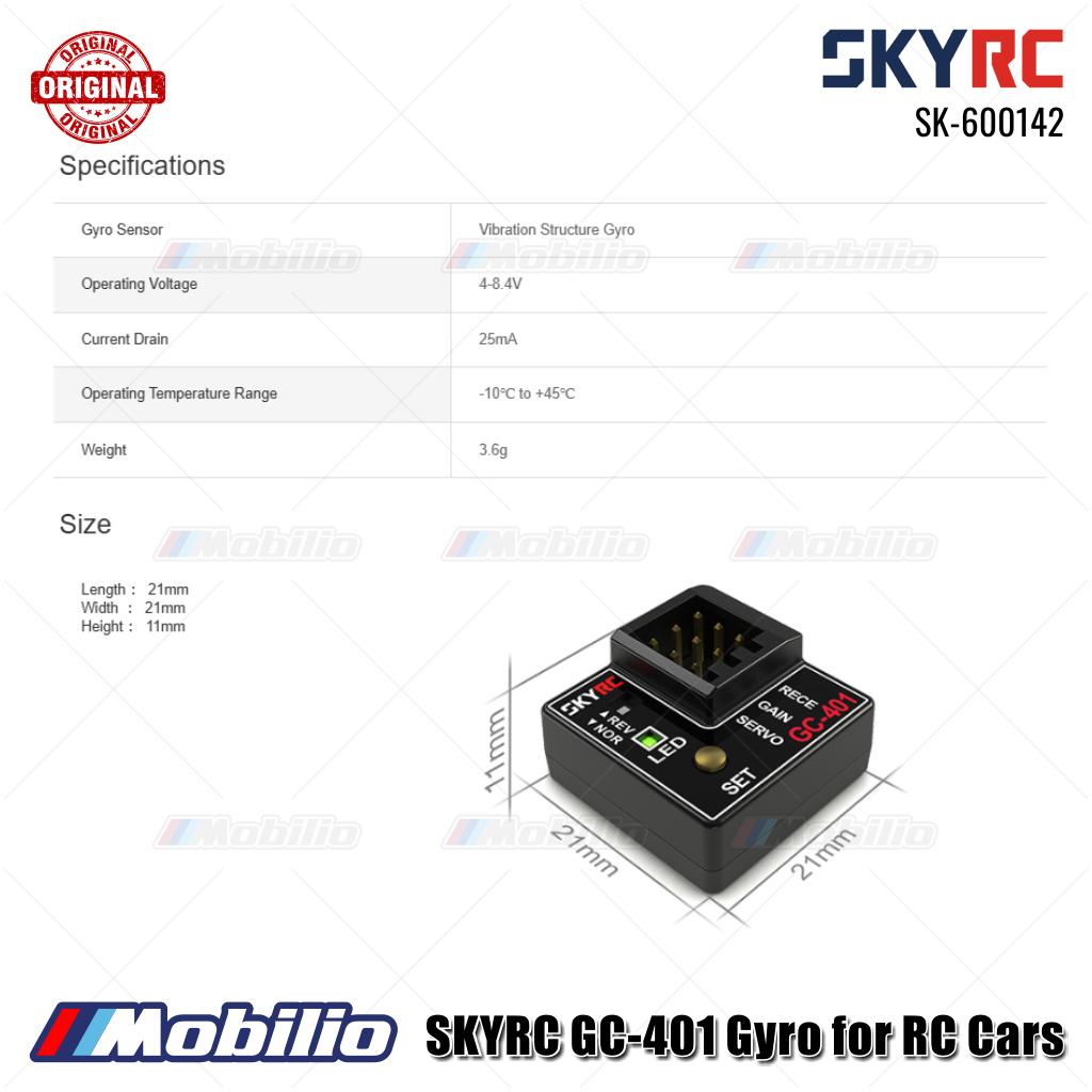 SKYRC #SK-600142 Gyro GC-401 untuk Kemudi Mobil RC di Lintasan Balap Apa Pun