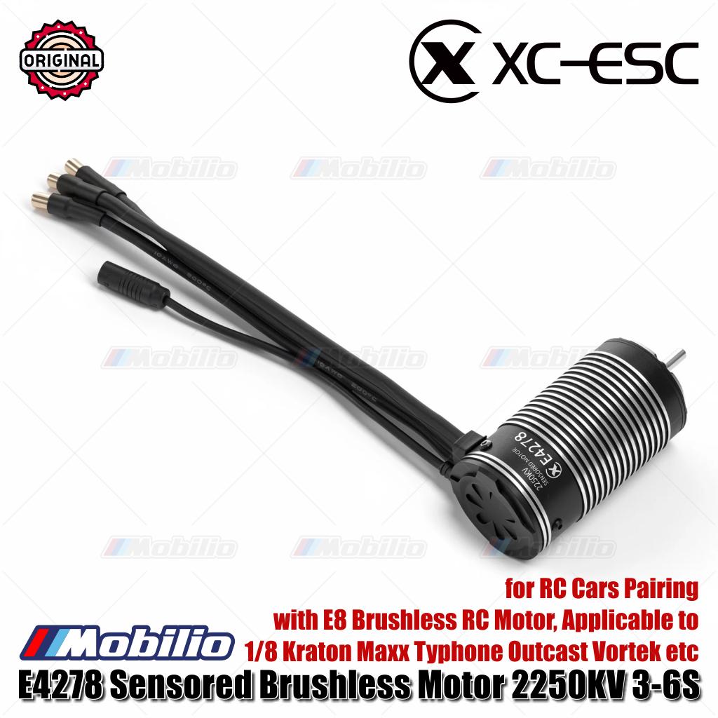 XC-ESC E4278 Motor Brushless Sensor 2250KV FOC 3-6S untuk RC Truk Rakasa 1/8