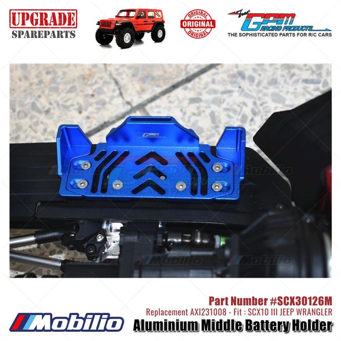 GPM Part #SCX30126M Aluminium Middle Battery Holder Upgrade Axial SCX10 III Jeep Wrangler AXI231008 Replacement